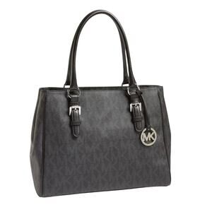 MICHAEL KORS Jet Set MK Signature Work Tote Bag Office Travel Busines Clasic EUC